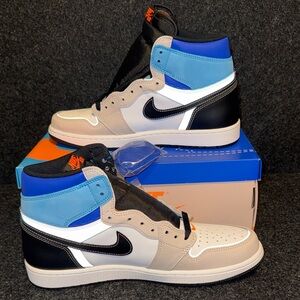 Nike Men's Black, Blue, and White Sneakers